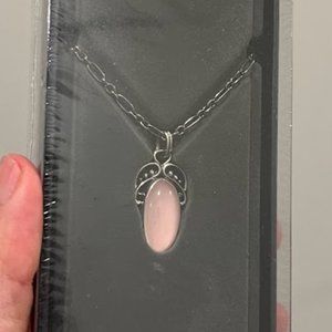 Gerog Jensen - Sterling Silver Pendant with Rosa Quartz 2005